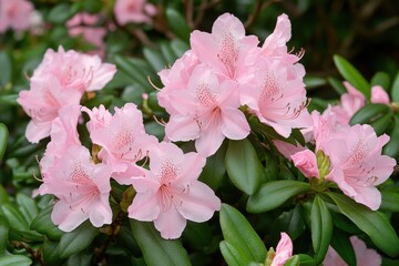 A sea of light pink azalea petals