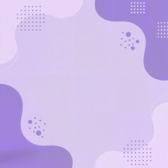 Purple abstract square background with soft gradient blobs, geometric minimal layout, empty center, social media design template