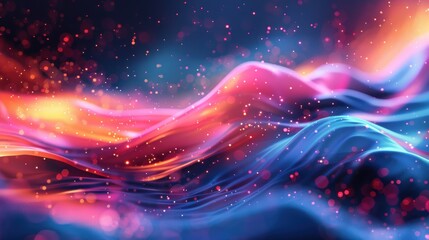 Obraz premium Abstract vibrant flowing colors