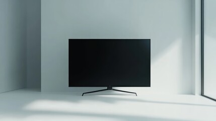 Fototapeta premium Modern flat screen television in minimalist interior setting