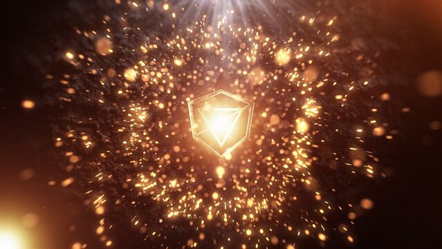 Logo Impact Sparks Particles Explosion Intro