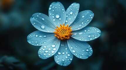 water drops on a daisy