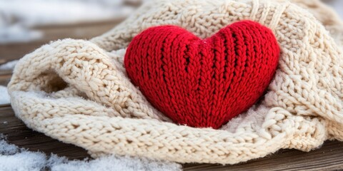 Winter Heart Warm Love on a Cold Day.