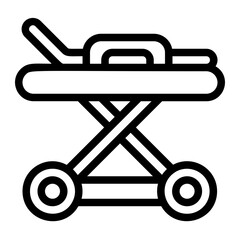 Portable stretcher Line Icon