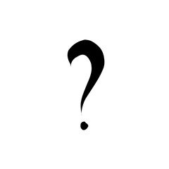 question mark on white background