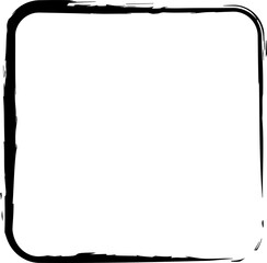 Rounded square brush strokes. Grunge design frames
