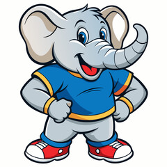 Obraz premium elephant cartoon illustration