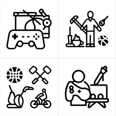 hobbies icon set
