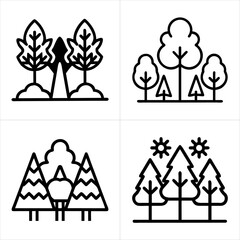 forest icon set
