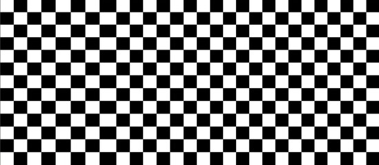 Fototapeta premium Checkboard pattern. Chess grandmaster. Large board, field, with myriad of black and white squares. Template. Arrangement