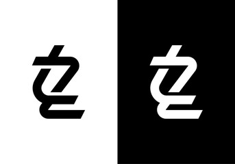 Obraz premium TZ, ZT initial letters monogram logo