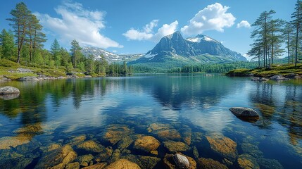 mountain lake in the mountains