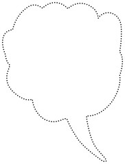 Speech bubbles icon, cartoon chatting, speak, message