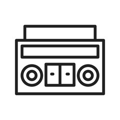 Casette Player icon vector image. Suitable for mobile apps, web apps and print media.