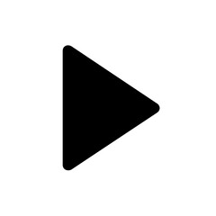 Play button icon in bold black triangle style
