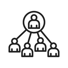 Connected Users I icon vector image. Suitable for mobile apps, web apps and print media.