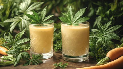 Cannabis infused smoothie healthy drink