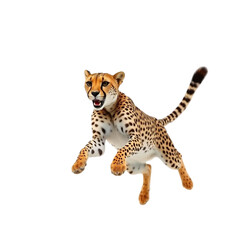 Full Body Cheetah Isolated on Transparent Background