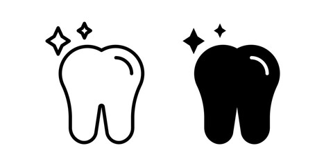 clean tooth icon sign symbol design.
