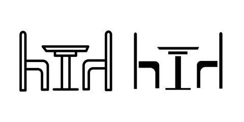 Dinner table icon sign symbol design.