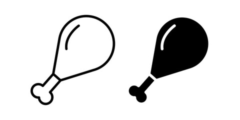 Chicken leg icon sign symbol design.