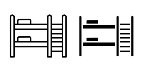 Bunk bed icon sign symbol design.