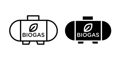 Biogas icon sign symbol design.