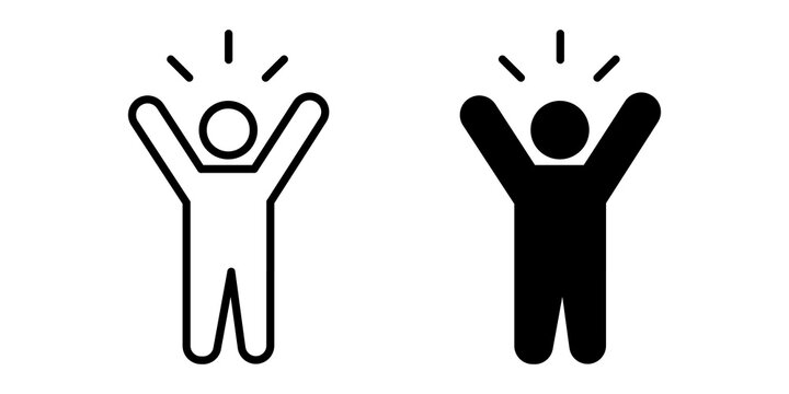 Self confidence icon sign symbol design.