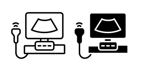 Ultrasonography icon sign symbol design.