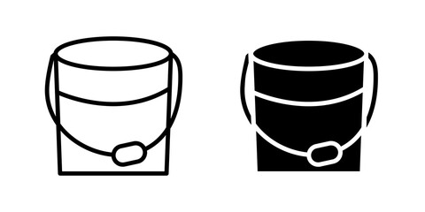 Water bucket icon sign symbol design.
