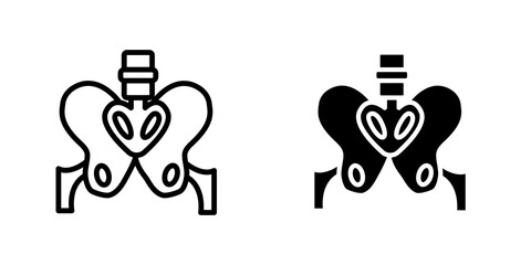 Pelvis icon sign symbol design.