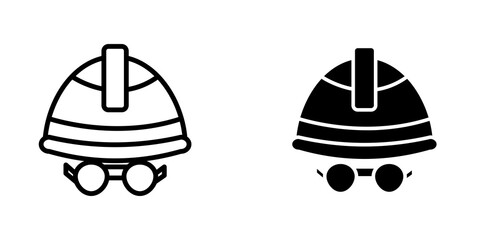 Safety helmet icon sign symbol design.