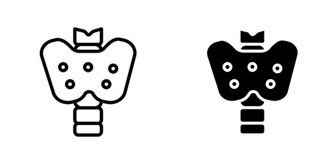 Thyroid icon sign symbol design.