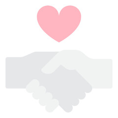 Handshake with Heart Symbol