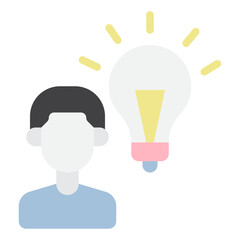 People with Light Bulb Idea Icon