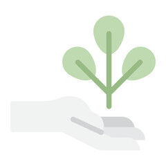 Minimalist Hand Holding a Young Plant