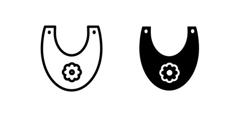 Baby bib icon sign symbol design.