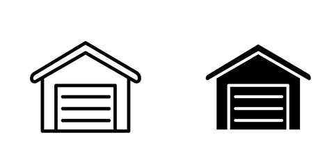 Garage icon sign symbol design.