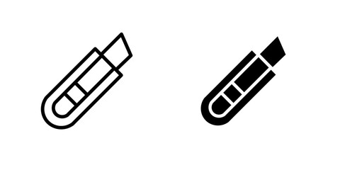 Utility knife icon sign symbol design.