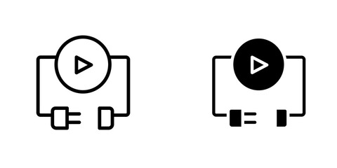 Plug and play icon sign symbol design.