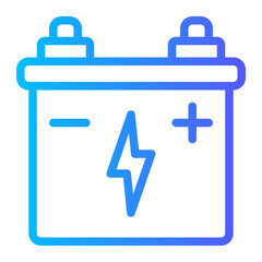 car battery gradient icon