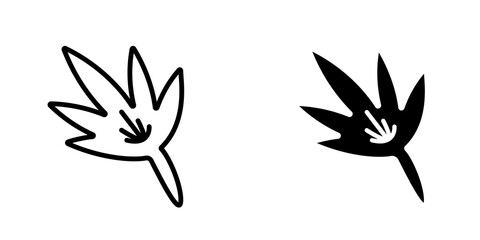 Weed icon sign symbol design.