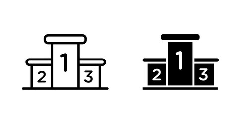 Podium icon sign symbol design.