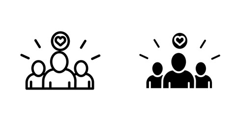 Customer retention icon sign symbol design.