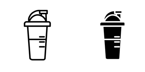 Protein shake icon sign symbol design.