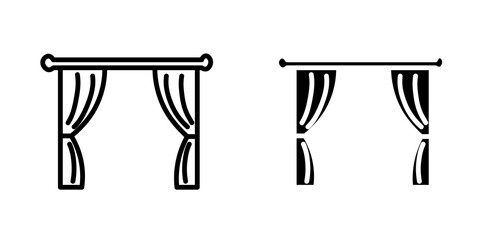 Curtains icon sign symbol design.