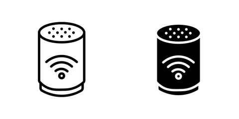 Smart speaker icon sign symbol design.