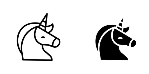 Unicorn icon sign symbol design.