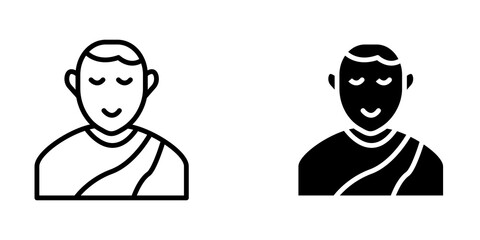 Monk icon sign symbol design.