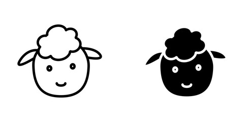 Lamb icon sign symbol design.